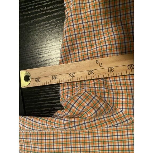Ralph Lauren Mens 4XLT Tall Long Sleeve Button Up Shirt Multicolor Plaid Orange - Picture 6 of 7